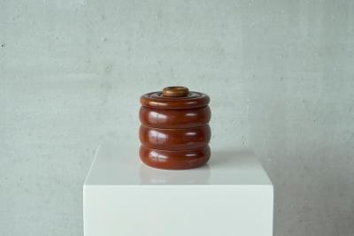 Lidded Pot in Wood 1950s