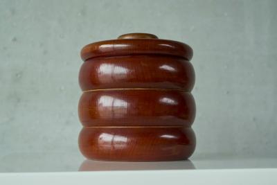 Lidded Pot in Wood 1950s