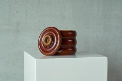 Lidded Pot in Wood 1950s