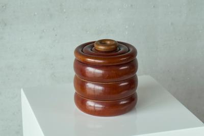 Lidded Pot in Wood 1950s