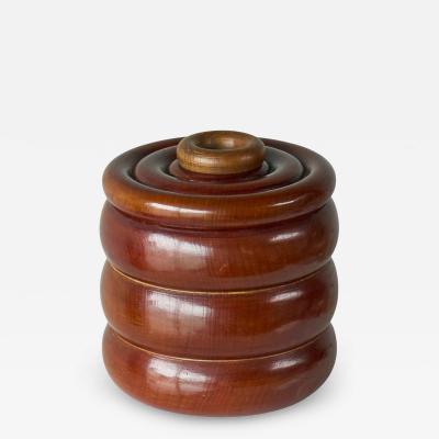 Lidded Pot in Wood 1950s