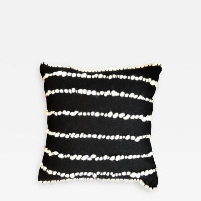 Lido II Black Merino Wool Pillow