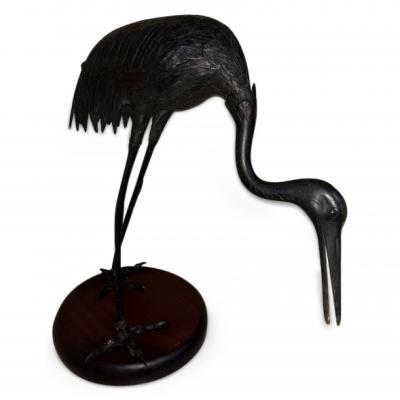 Life Size Janpanese Bronze heron