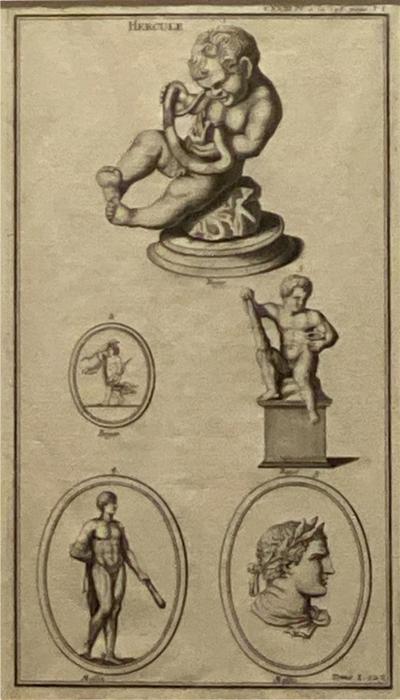 Life of Hercules Print Circa Early 20th Century