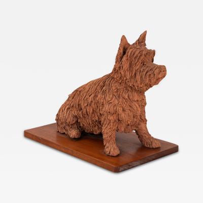 Lifesize Terracotta Dog Garden Ornament Early 20th Century