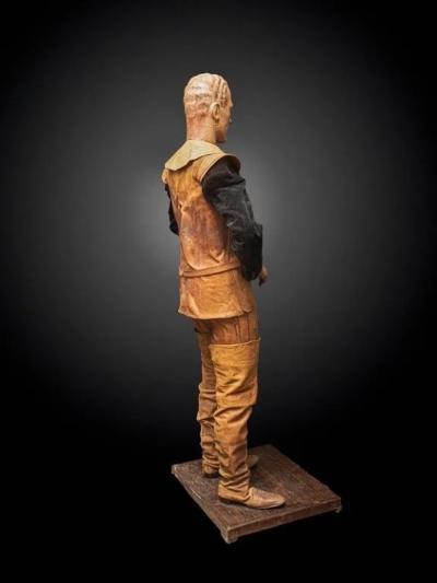 Lifesize Vintage Wooden Mannequin featuring articulated arms and legs