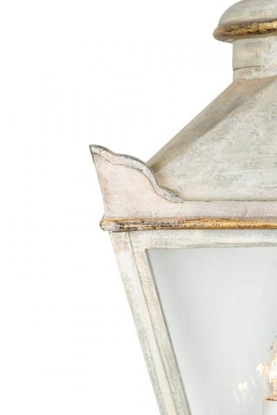 Light Gray Painted Iron Lantern