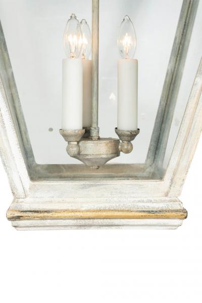 Light Gray Painted Iron Lantern