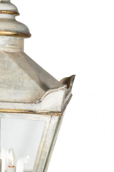 Light Gray Painted Iron Lantern