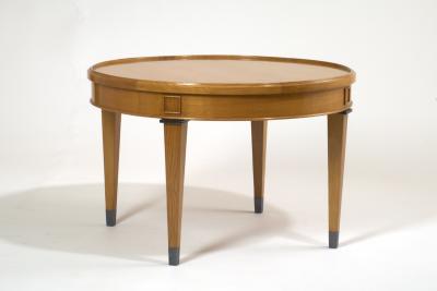 Light Wood Neoclassical Coffee Table France 1950s