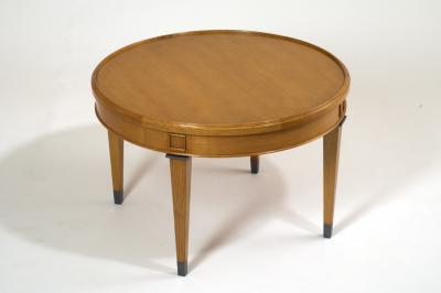Light Wood Neoclassical Coffee Table France 1950s