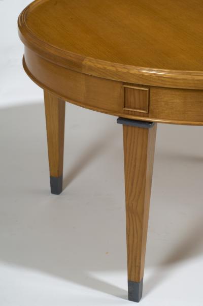 Light Wood Neoclassical Coffee Table France 1950s