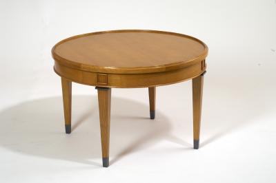 Light Wood Neoclassical Coffee Table France 1950s