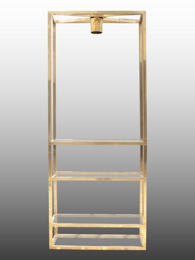Lighting display cabinet in brass France 1970