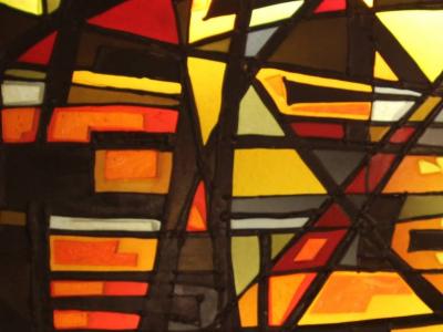 Lighting resin panel signed J C Bordreuil 1976