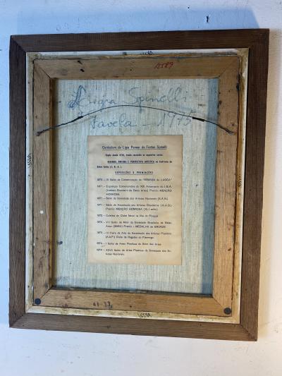 Ligia Spinelli MODERNIST VILLAGE SCENE PAINTING BY LIGIA SPINELLI