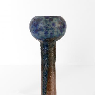 Liisa Hallamaa Larsen LIISA HALLAMAA UNIQUE STONEWARE CANDLESTICKS ARABIA FINLAND 1960S