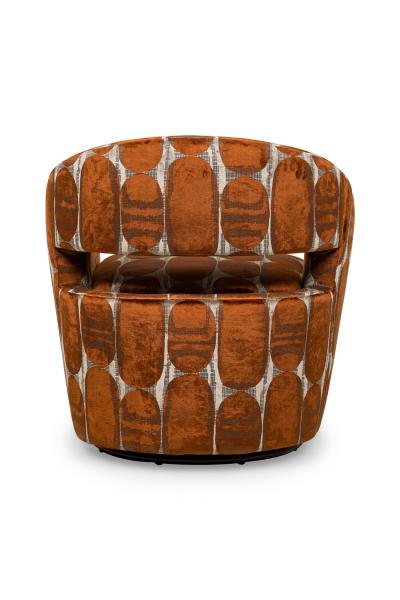 Lillian August French Modern Swivel Tub Chair