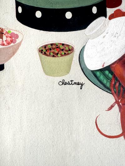 Lillian Chestney Oriental Cooking Book Illustration Food Cornucopia