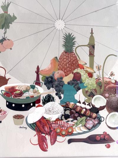 Lillian Chestney Oriental Cooking Book Illustration Food Cornucopia
