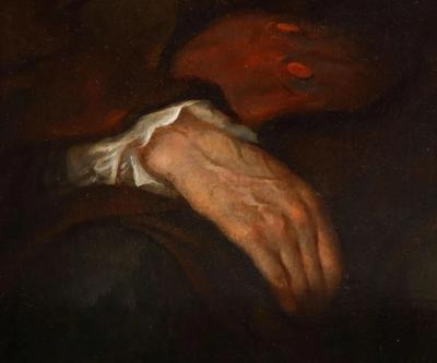 Lilly Martin Spencer American 1822 1902 A Rare Portrait of Benjamin Franklin