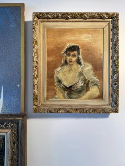 Lily Harmon Mid Century Portrait of Actress Paula Laurence Wife of Joseph Hirshhorn