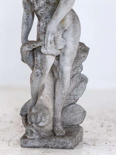 Limestone Garden Figure of Standing Neptune or Poseidon Denmark circa 1930 50