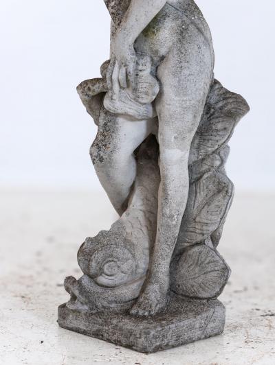 Limestone Garden Figure of Standing Neptune or Poseidon Denmark circa 1930 50