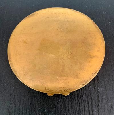 Line Vautrin A Bronze Compact Box by French Art Jeweler Line Vautrin