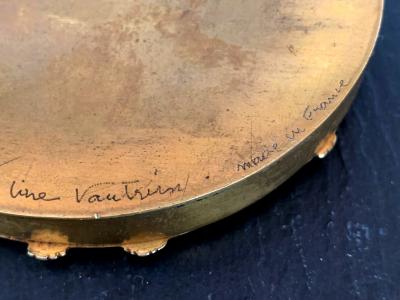 Line Vautrin A Bronze Compact Box by French Art Jeweler Line Vautrin