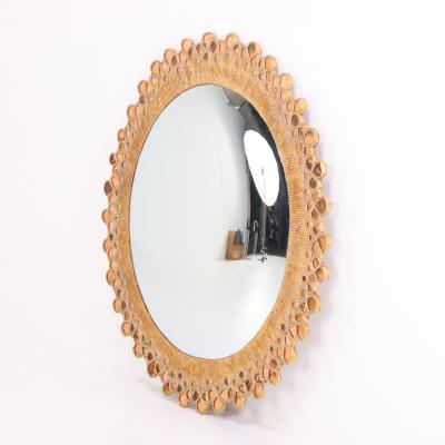 Line Vautrin A Copper Glass Gilt Resin Convex Mirror in manner of Line Vautrin 