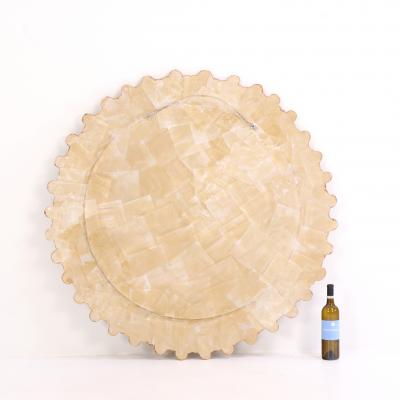 Line Vautrin A Copper Glass Gilt Resin Convex Mirror in manner of Line Vautrin 