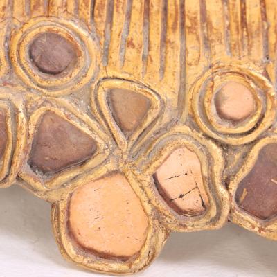 Line Vautrin A Copper Glass Gilt Resin Convex Mirror in manner of Line Vautrin 