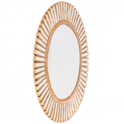 Line Vautrin A Cream Glass Resin Convex Mirror in the manner of Line Vautrin 