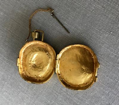 Line Vautrin A Gilt Bronze Reliquary Pendant by Line Vautrin