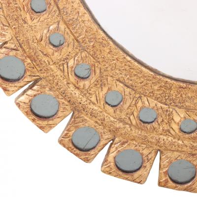 Line Vautrin A Gray Glass and Resin Mirror in the Manner of Line Vautrin 