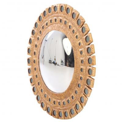 Line Vautrin A Gray Glass and Resin Mirror in the Manner of Line Vautrin 