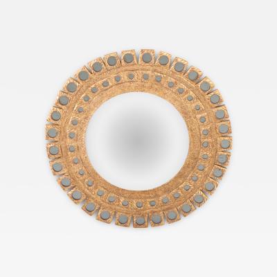 Line Vautrin A Gray Glass and Resin Mirror in the Manner of Line Vautrin 