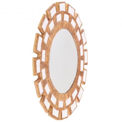 Line Vautrin A Snow White Glass and Resin Mirror in the Manner of Line Vautrin 