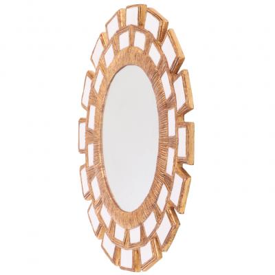 Line Vautrin A Snow White Glass and Resin Mirror in the Manner of Line Vautrin 