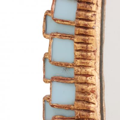 Line Vautrin An Oval Mirror in the manner of Line Vautrin 