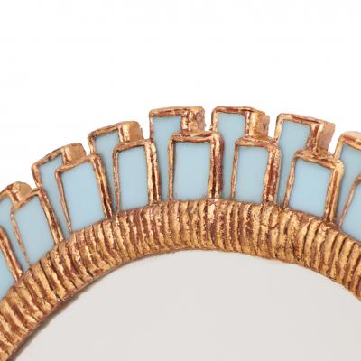 Line Vautrin An Oval Mirror in the manner of Line Vautrin 