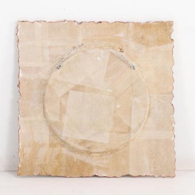 Line Vautrin Blue Kianyte gilt resin wall mirror in manner of Line Vautrin Contemporary 