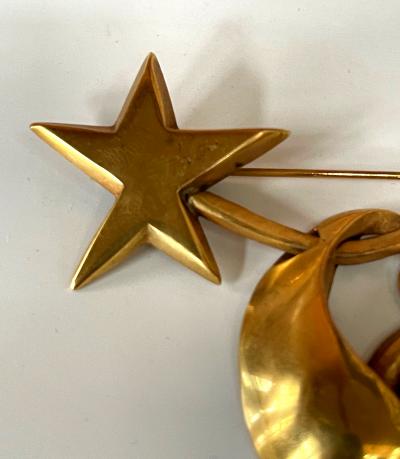 Line Vautrin Bronze Brooch by Line Vautrin