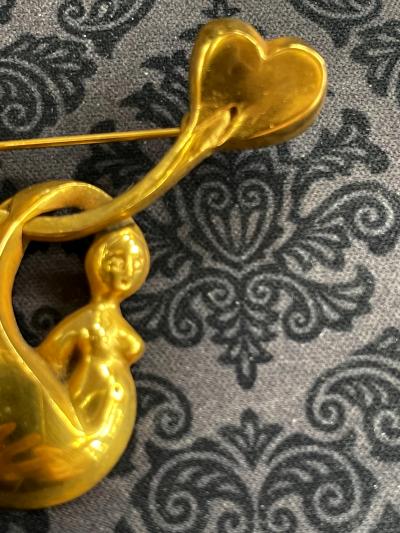 Line Vautrin Bronze Brooch by Line Vautrin