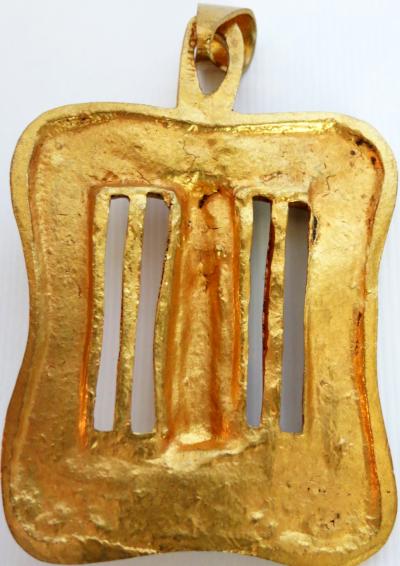 Line Vautrin Bronze Necklace Pendant Saint Laurent Line Vautrin