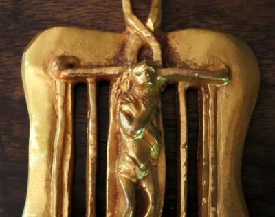 Line Vautrin Bronze Necklace Pendant Saint Laurent Line Vautrin