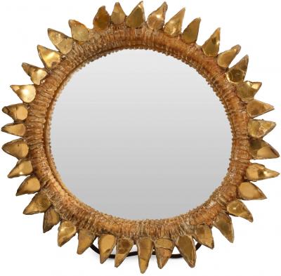 Line Vautrin Chardon Mirrored Glass Talosel Resin Convex Artistic Mirror by Line Vautrin