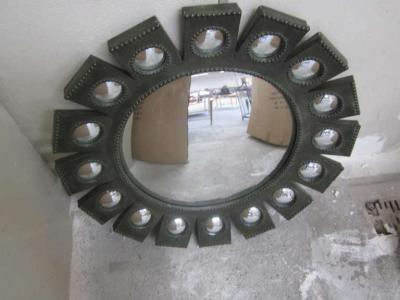 Line Vautrin Exquisite French Mid Century Modern Sunburst Mirror in Style of Line Vautrin