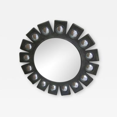 Line Vautrin Exquisite French Mid Century Modern Sunburst Mirror in Style of Line Vautrin